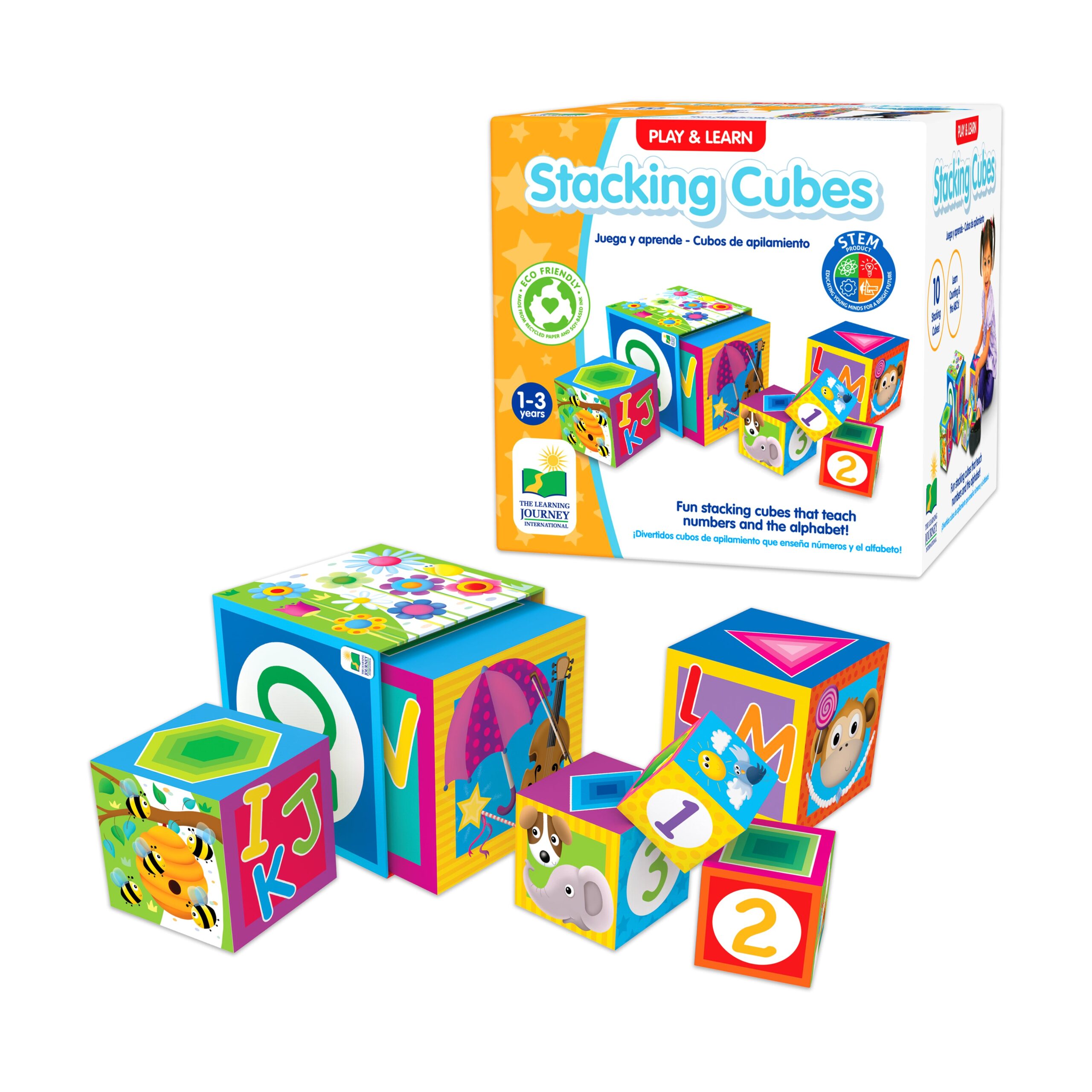 Play & Learn - Colorful Stacking Cubes for Early Learning - Image 3