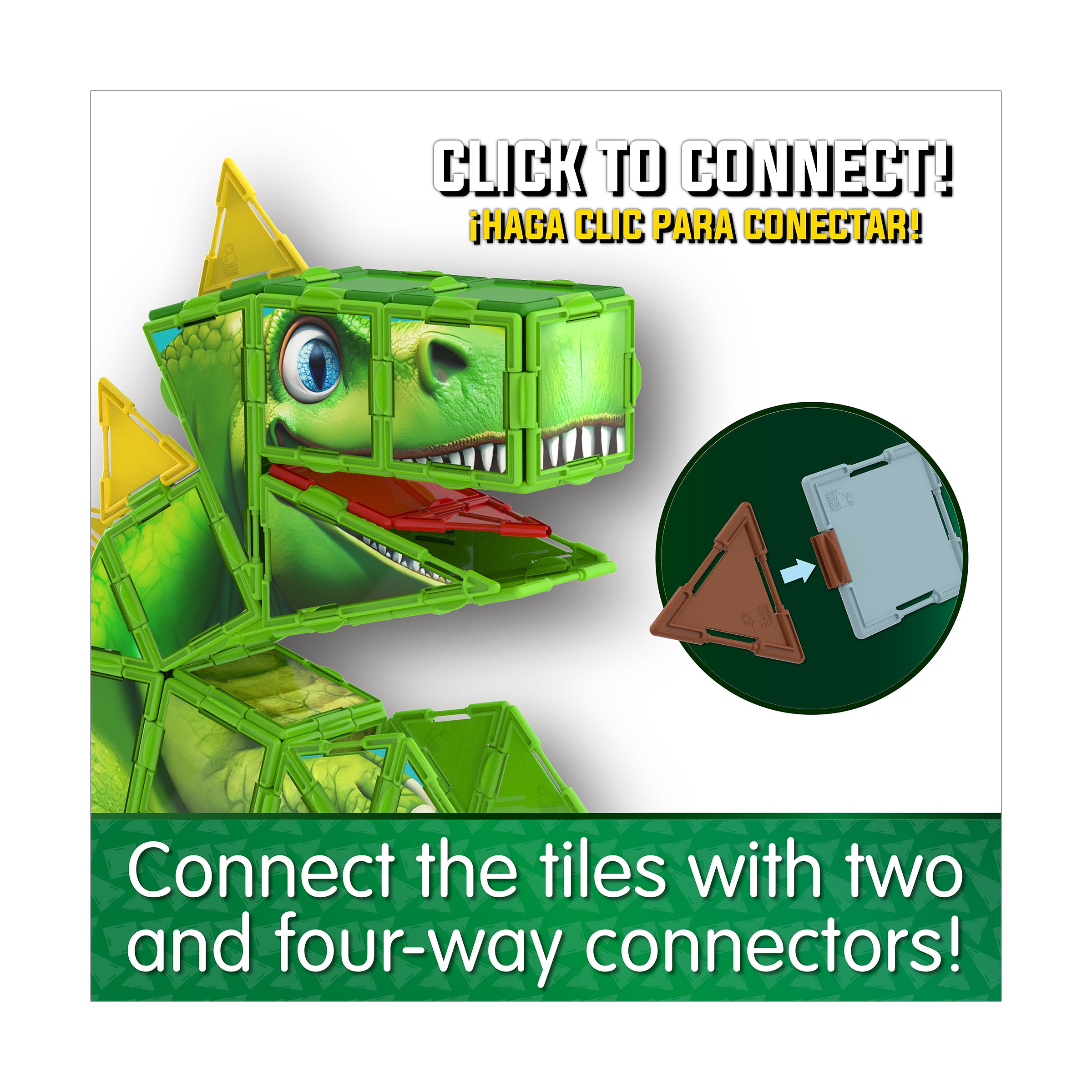 Techno Tiles - Dinosaur Creative Building Set, 200+ Pieces - Image 5