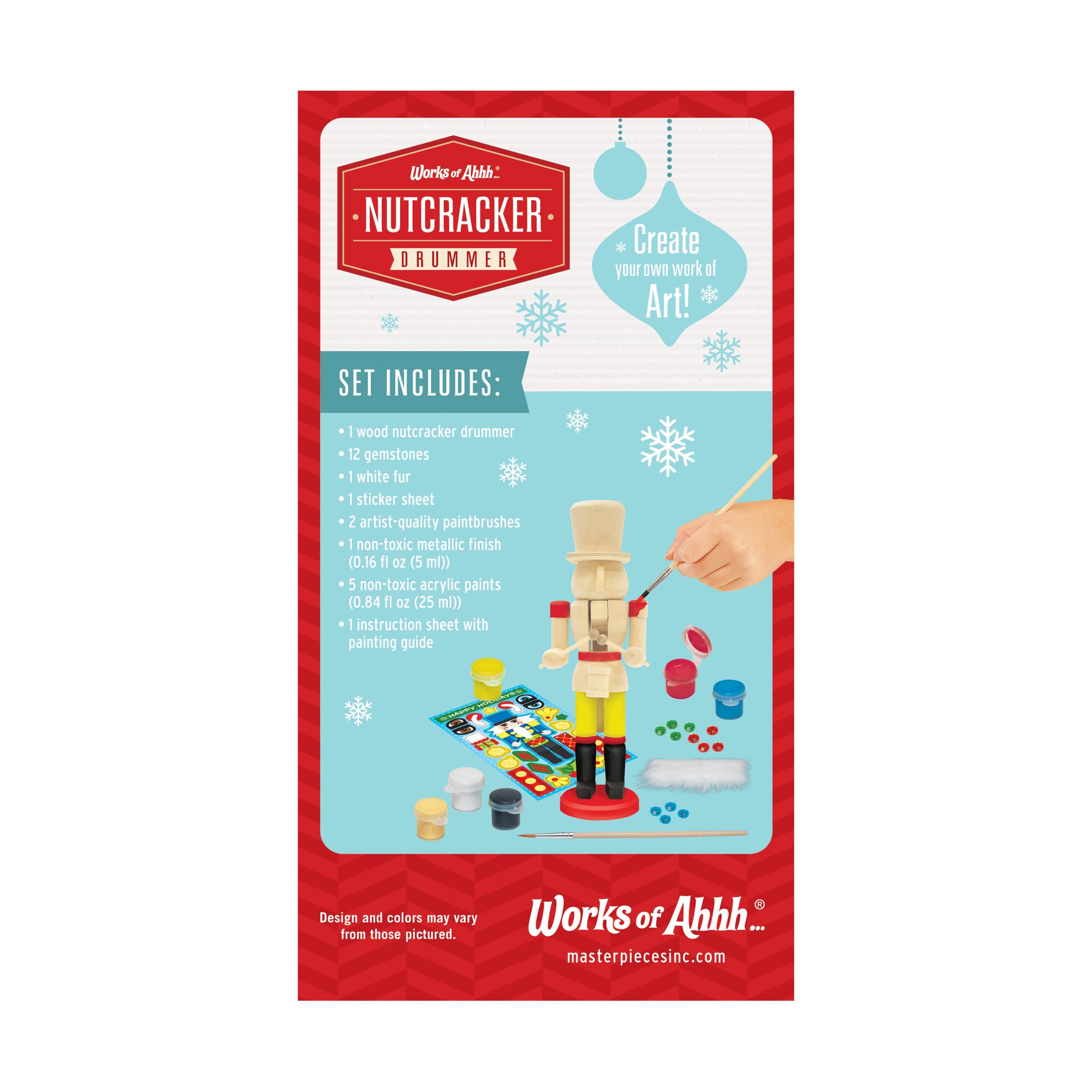 Works of Ahhh Nutcracker Drummer Wood Paint Kit - Craft Set - Image 2