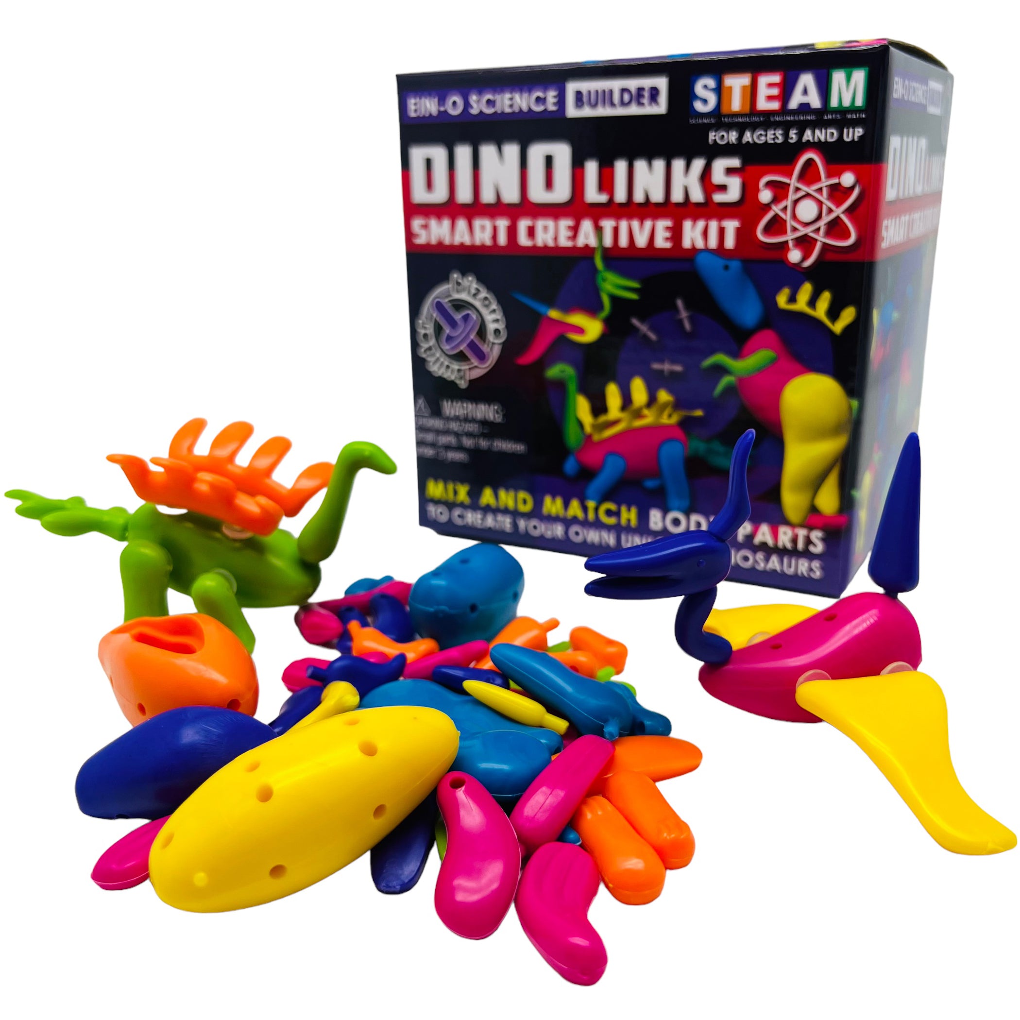 Mindz Bizarre Builder - Dino Links Construction Set - 6 Unique Dinosaurs - Image 2