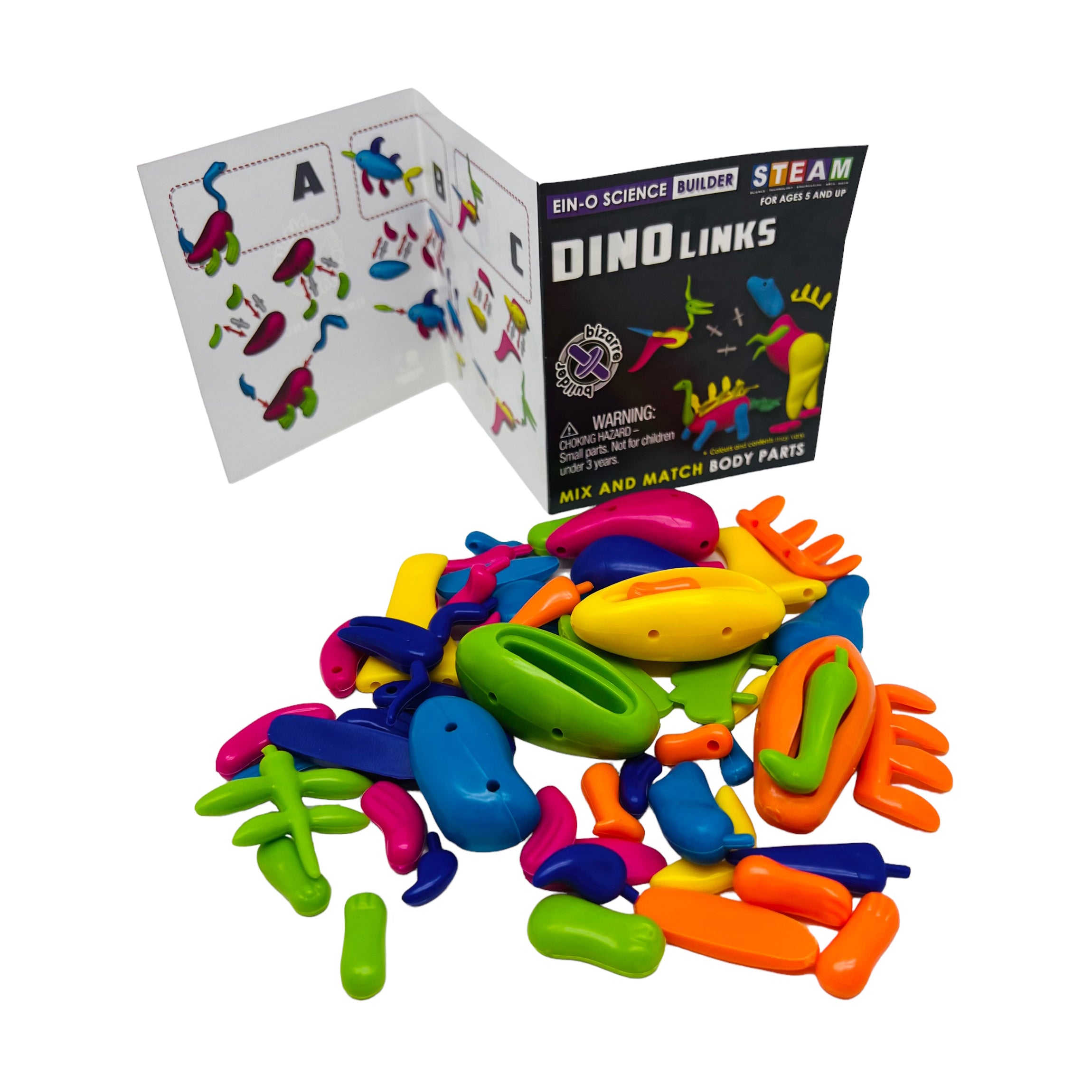Mindz Bizarre Builder - Dino Links Construction Set - 6 Unique Dinosaurs - Image 3