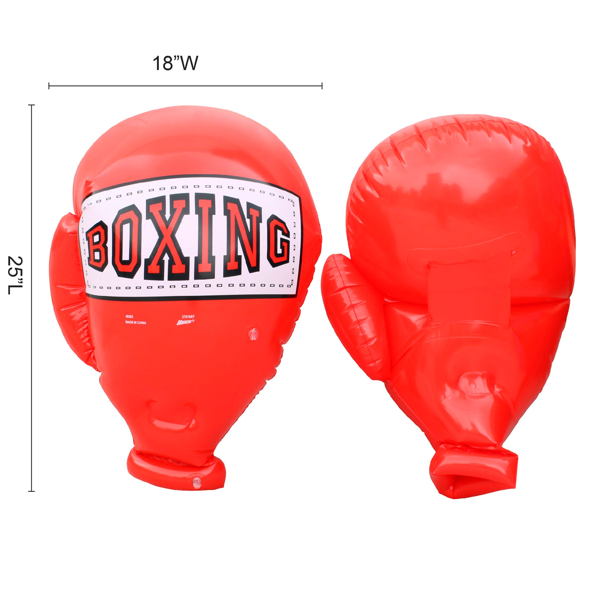 Banzai Kids Mega-Sized Inflatable Boxing Gloves, Red/Blue Assortment - Image 3