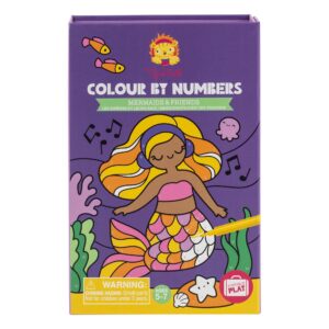 Tiger Tribe Mermaids & Friends Color by Numbers Activity Set - Includes Markers