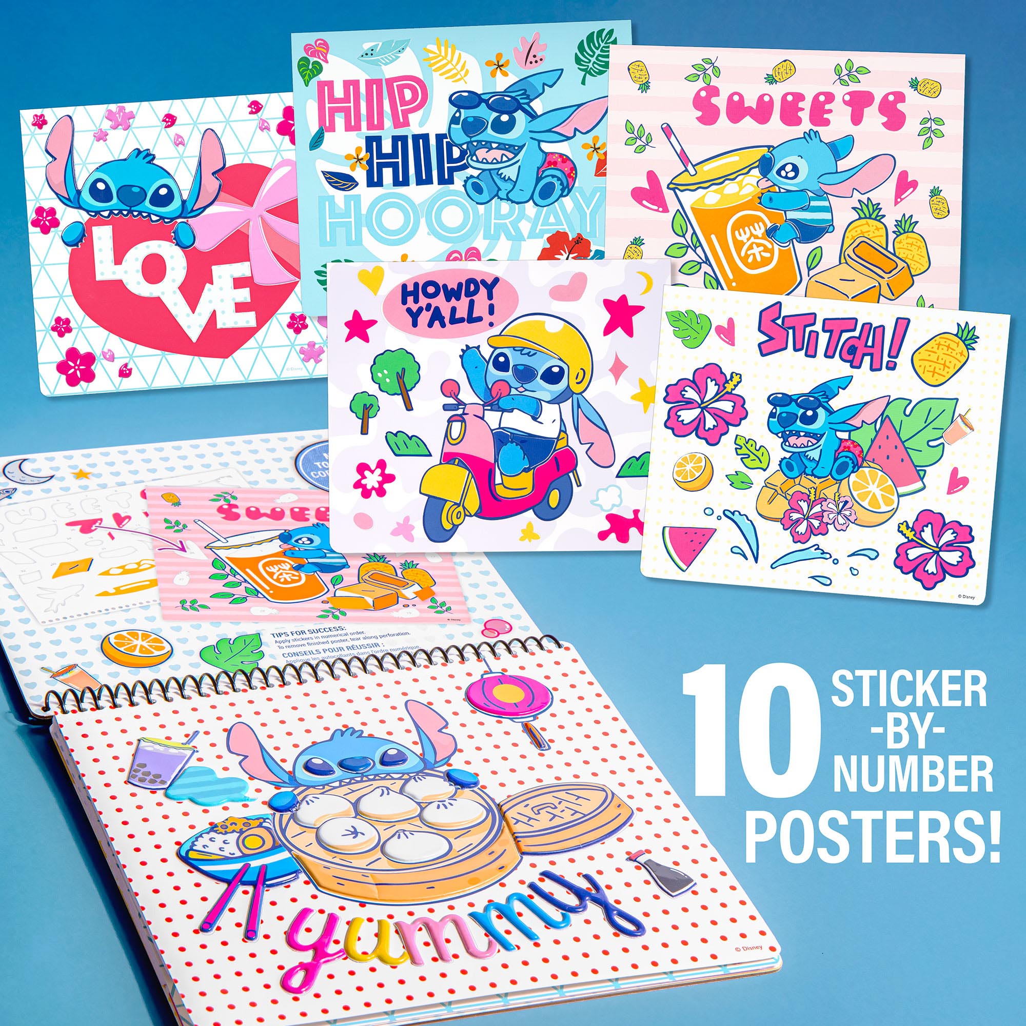Disney Stitch Sticker By Number Portfolio Set - Creative Kids Crafts Kit - Image 5